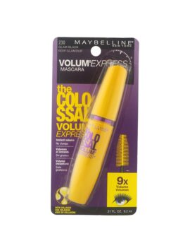 Maybelline New York Volum' Express The Colossal Washable Mascara, Glam Black.