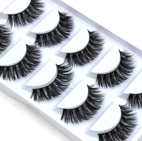 5 pairs Handmade Mink Lashes - Cross