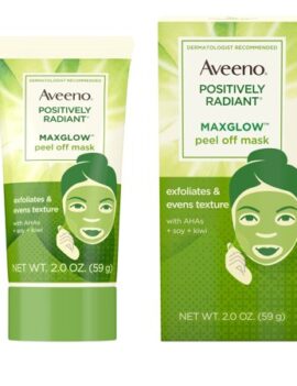 Aveeno Positively Radiant MaxGlow Peel Off Exfoliating Face Mask, 2 oz