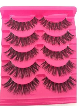 5 Pairs Natural Cross False Lashes
