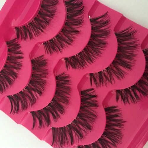 5 Pairs Natural Cross False Lashes - Image 3