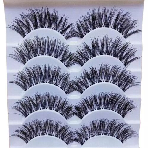 Handmade 5 Pairs Natural False Eyelashes - Image 2