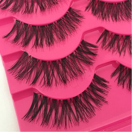 5 Pairs Natural Cross False Lashes - Image 2