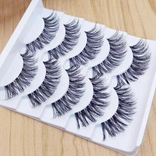 Handmade 5 Pairs Natural False Eyelashes